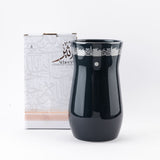 Atheer - Large Decorative Vase - Dark Blue & Silver