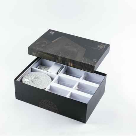 Asala - Tea Set (13-Pc) - Grey & Gold