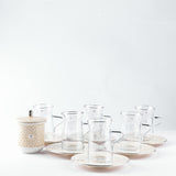 Asala - Tea Set (13-Pc) - Beige & Silver