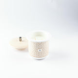 Asala - Large Smoky Ember - Beige  & Silver