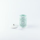 Asala - Small Lantern Candle Holder - Teal & Silver