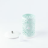 Asala - Medium Lantern Candle Holder - Teal & Silver