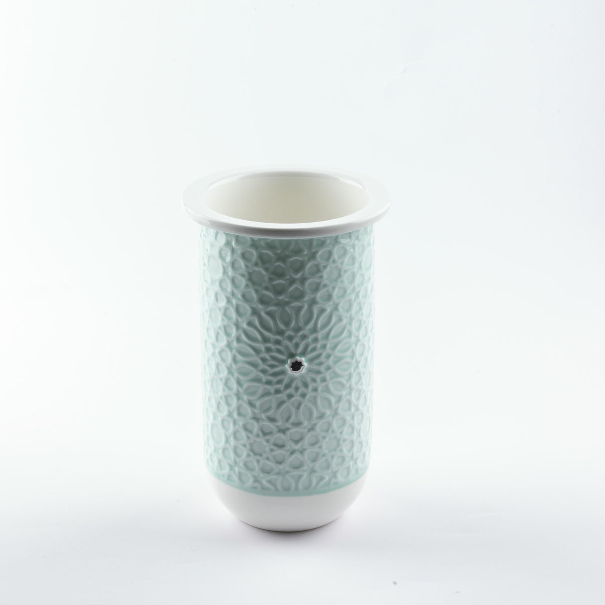 Asala - Medium Decorative Vase - Teal & Silver