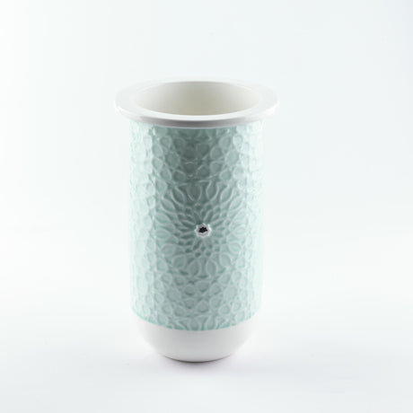 Asala - Large Decorative Vase - Teal & Silver