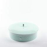 Asala - Large Decorative Canister - Teal & Silver