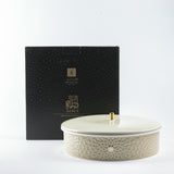 Asala - Large Decorative Canister - Beige & Gold