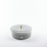 Asala - Medium Decorative Canister - Grey & Gold