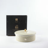 Asala - Medium Decorative Canister - Beige & Gold