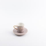 Jiwar - Cappuccino Set (12-Pc)- Lavender & Gold