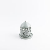 Jiwar - Small Lantern Candle Holder - Green mint & Silver