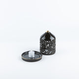 Jiwar - Small Lantern Candle Holder - Black & Gold