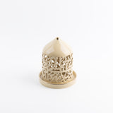 Jiwar - Medium Lantern Candle Holder - Ivory & Gold