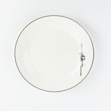 Liqa'a - Dinner Set (18-Pc) - Pearl White & Silver