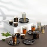 Naqsh - Tea Set (19-Pc) -Black & Gold