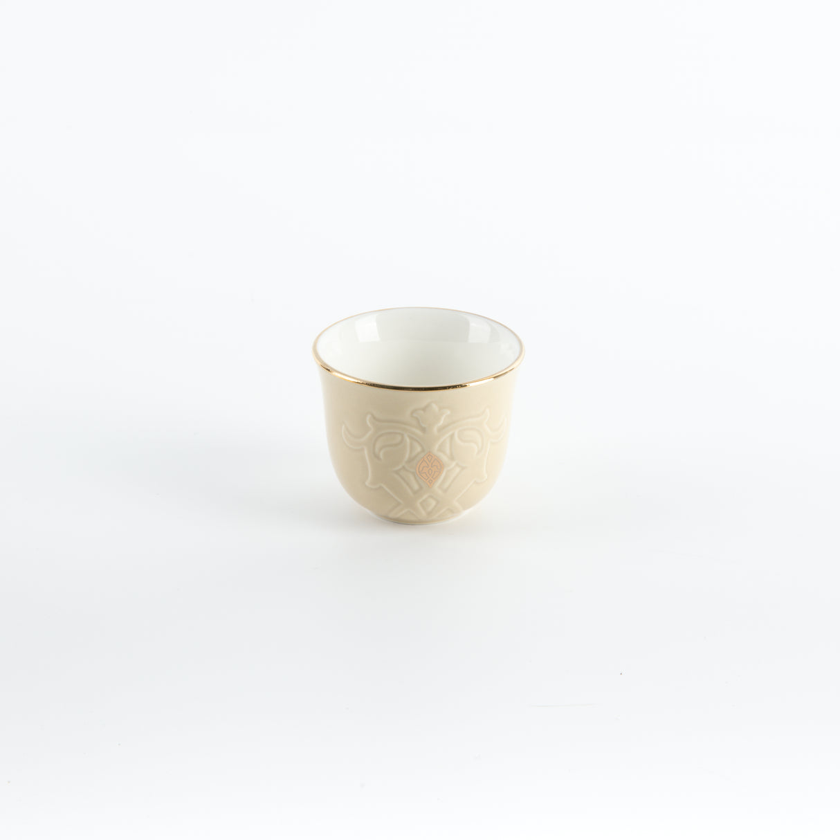 Naqsh - Arabic Coffee Cups (12-Pc)- Ivory & Gold