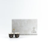 Naqsh - Arabic Coffee Cups (12-Pc)- Black & Gold