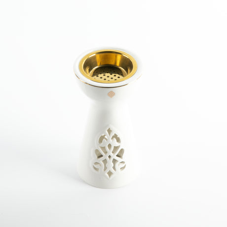 Naqsh - Incense Burner - White & Gold