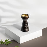 Otantik Porcelain Incense Burner Form Naqsh Black + Gold MS Department Store Oman