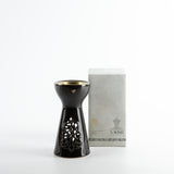 Otantik Porcelain Incense Burner Form Naqsh Black + Gold MS Department Store Oman