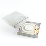Naqsh - 3 Tier Plate - White & Gold