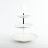 Naqsh - 3 Tier Plate - White & Silver