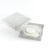 Naqsh - 3 Tier Plate - White & Silver