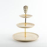 Naqsh - 3 Tier Plate - Ivory & Gold