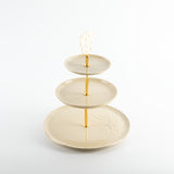 Naqsh - 3 Tier Plate - Ivory & Gold