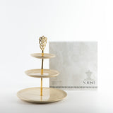 Naqsh - 3 Tier Plate - Ivory & Gold