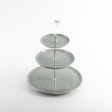 Naqsh - 3 Tier Plate - Grey & Silver