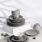 Otantik Dinner Set 18 Pc From Naqsh Grey + Silver MS Department Store Oman