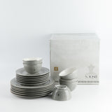 Otantik Dinner Set 18 Pc From Naqsh Grey + Silver MS Department Store Oman