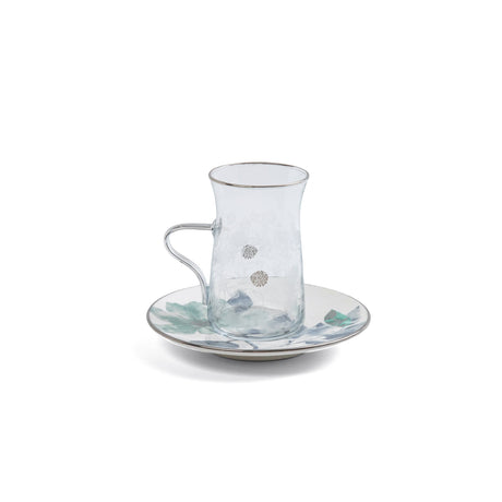 Marisella - Tea Set (13-Pc) - Blue & Silver