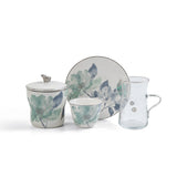 Marisella - Tea Set (19-Pc) - Blue & Silver