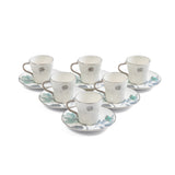 Marisella - Espresso/Turkish Coffee Set (12-Pc) - Blue & Silver