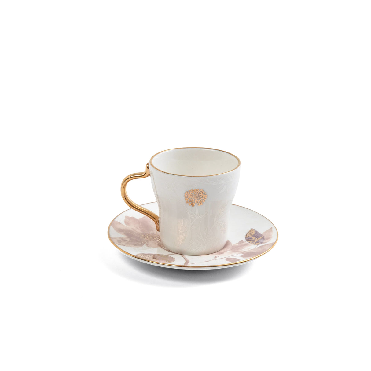 Marisella - Espresso/Turkish Coffee Set (12-Pc) - Pink & Gold