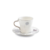 Marisella - Cappuccino Set (12-Pc) - Grey & Silver