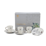 Marisella - Cappuccino Set (12-Pc) - Grey & Silver