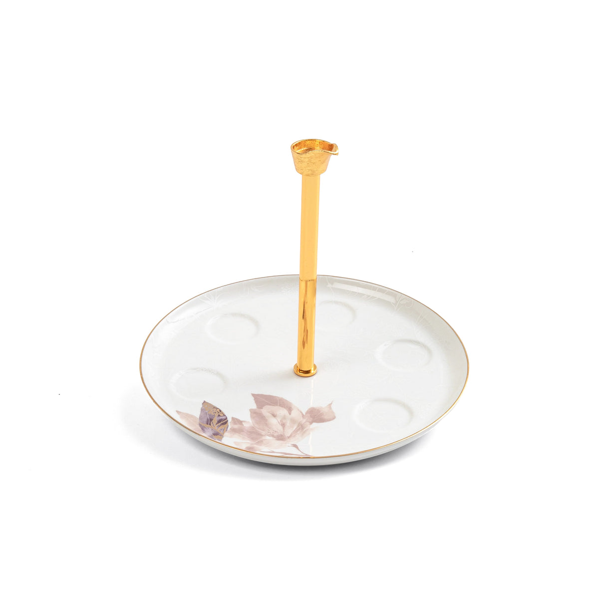 Marisella - Arabic Coffee Cups With Holder - Pink & Gold
