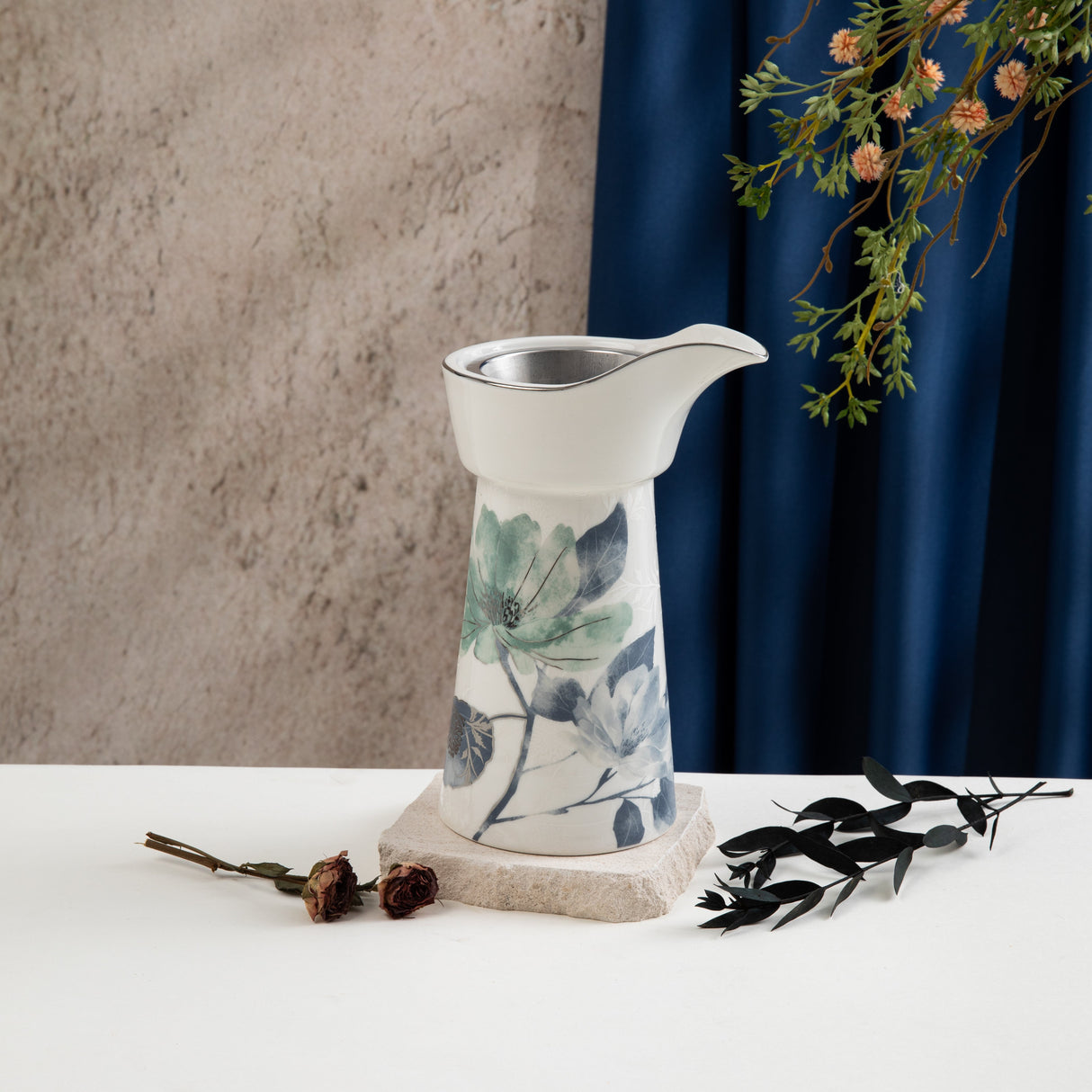 Marisella - Incense Burner - Blue & Silver