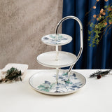 Marisella - 3 Tier Plate - Blue & Silver