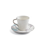 Khuzama - Cappuccino Set (12-Pc) - Blue & Silver