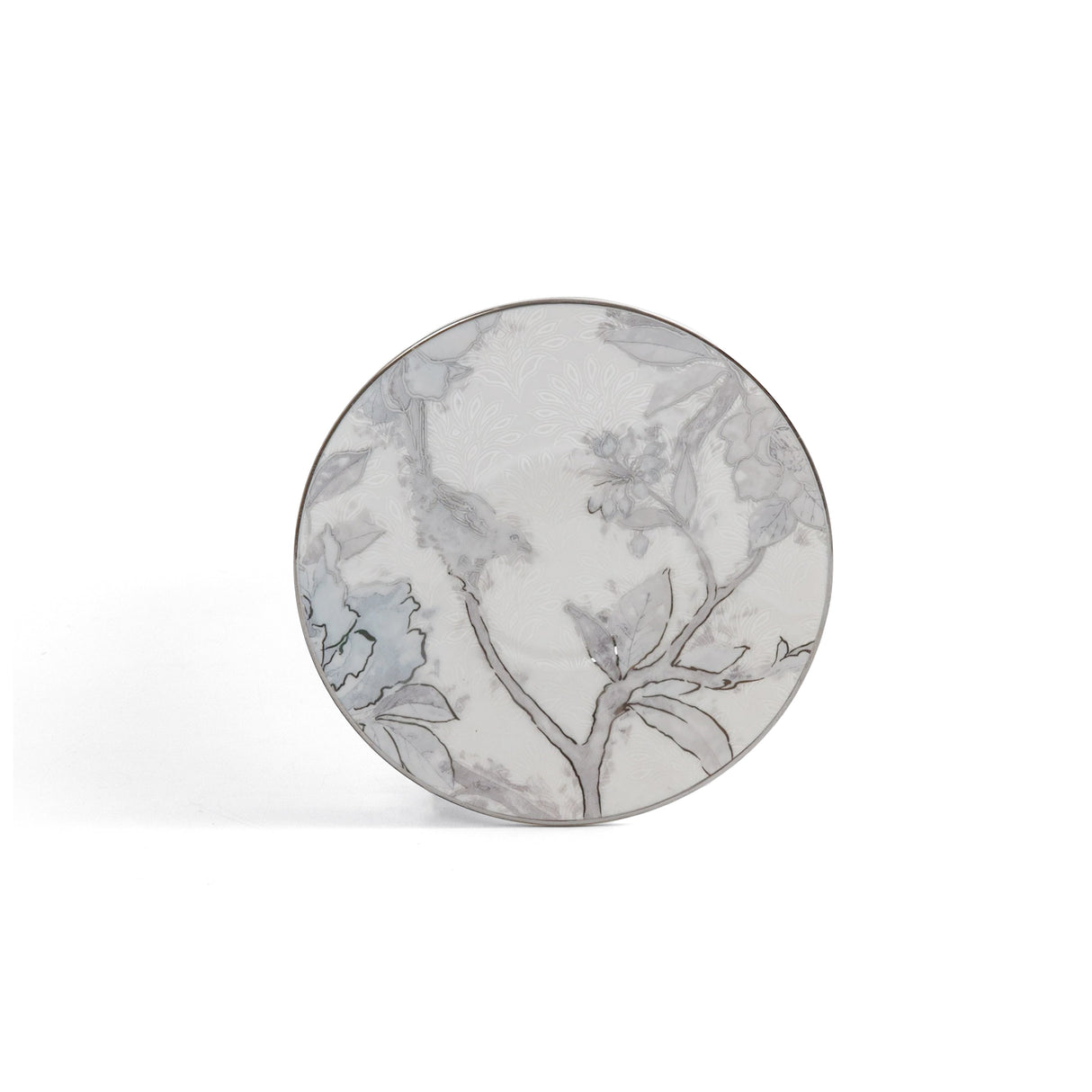 Khuzama - Cappuccino Set (12-Pc) - Grey & Silver