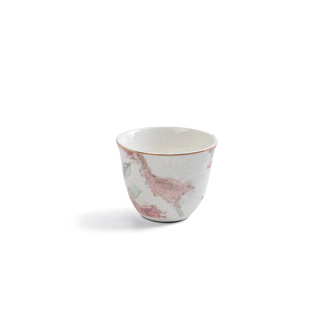 Khuzama - Arabic Coffee Cups Set (12-Pc) - Red & Gold