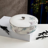 Khuzama - Large Decorative Canister - Blue & Silver