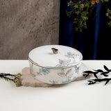 Khuzama - Medium Decorative Canister - Blue & Silver