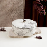 Khuzama - Medium Decorative Canister - Grey & Silver