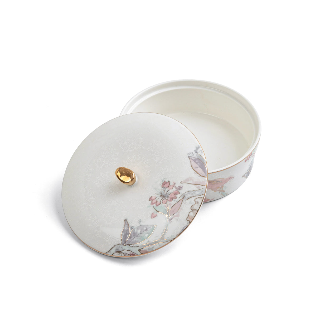 Khuzama - Medium Decorative Canister - Pink & Gold