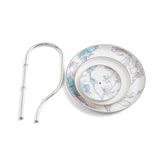 Khuzama - 3 Tier Plate - Blue & Silver