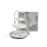 Khuzama - 3 Tier Plate - Blue & Silver